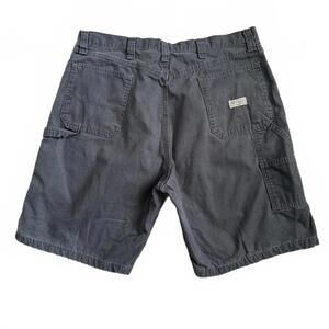 Dark Gray Faded Wrangler Carpenter Shorts Men